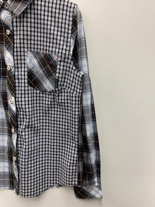 Columbia（コロンビア）Columbia (コロンビア) 長袖シャツ ブラウン×ブルー サイズ:Lの古着・服飾アイテム