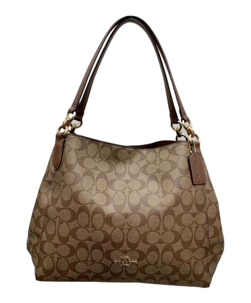 COACH（コーチ）COACH (コーチ) ハンドバッグ ベージュの古着・服飾アイテム