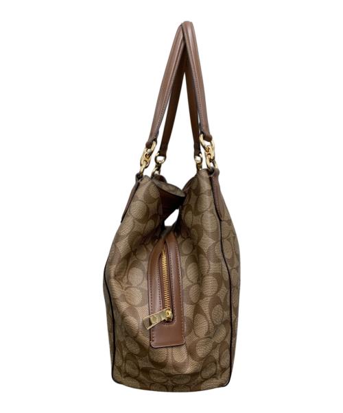 COACH（コーチ）COACH (コーチ) ハンドバッグ ベージュの古着・服飾アイテム