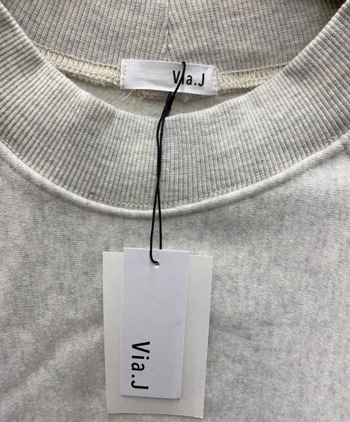 via j（ヴィアジェイ）via j (ヴィアジェイ) スウェット ライトグレー サイズ:38 未使用品の古着・服飾アイテム