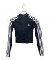 adidas（アディダス）の古着「スリーストライプス スリム ニット トラックトップ」｜ブラック