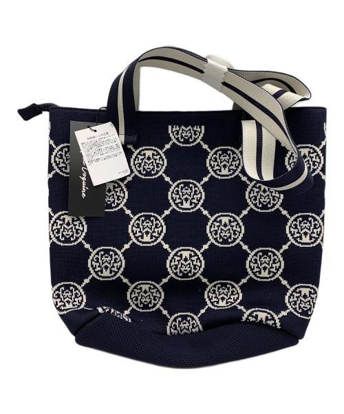 ANNE COQUINE（アンコキーヌ）Anne Coquine (アンコキーヌ) トートバッグ ネイビー×ホワイト 未使用品の古着・服飾アイテム