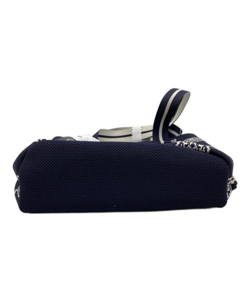 ANNE COQUINE（アンコキーヌ）Anne Coquine (アンコキーヌ) トートバッグ ネイビー×ホワイト 未使用品の古着・服飾アイテム