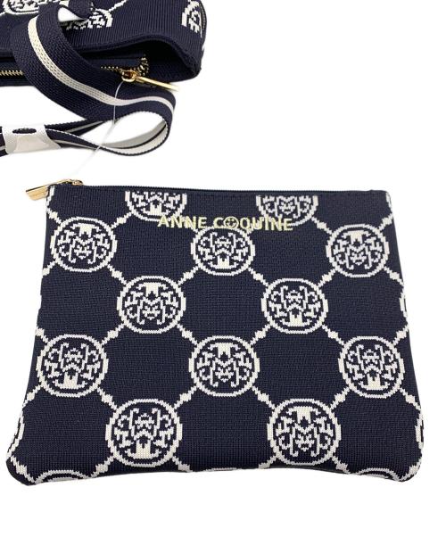 ANNE COQUINE（アンコキーヌ）Anne Coquine (アンコキーヌ) トートバッグ ネイビー×ホワイト 未使用品の古着・服飾アイテム