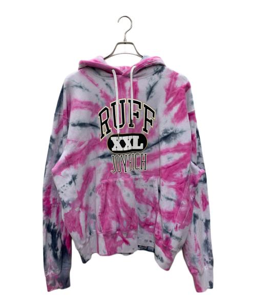 JOYRICH（ジョイリッチ）JOYRICH (ジョイリッチ) プルオーバーパーカー グレー×ピンク サイズ:Lの古着・服飾アイテム