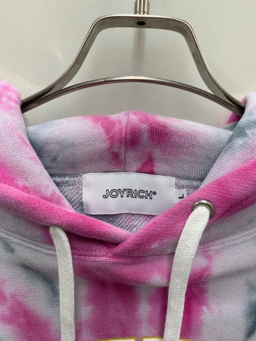 JOYRICH（ジョイリッチ）JOYRICH (ジョイリッチ) プルオーバーパーカー グレー×ピンク サイズ:Lの古着・服飾アイテム