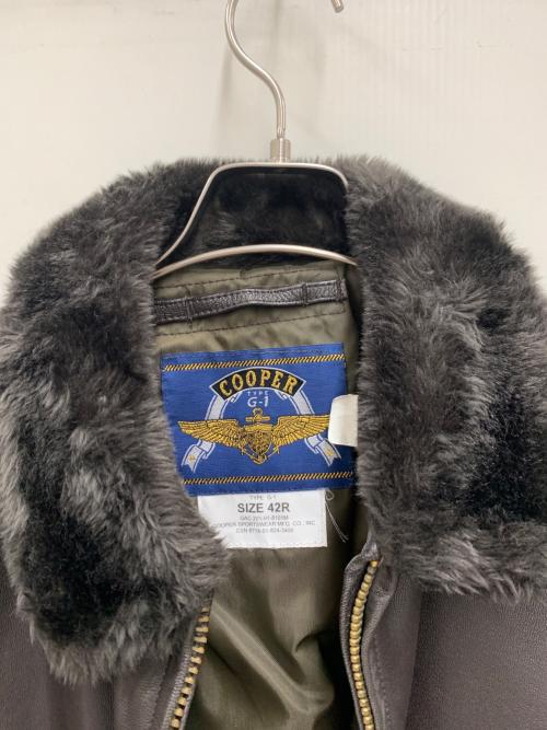 cooper（クーパー）COOPER (クーパー) G-1フライトジャケット ブラウン サイズ:42Rの古着・服飾アイテム