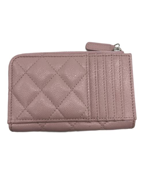 CHANEL（シャネル）CHANEL (シャネル) フラグメントケース　マトラッセ　キャビアスキン ピンクの古着・服飾アイテム