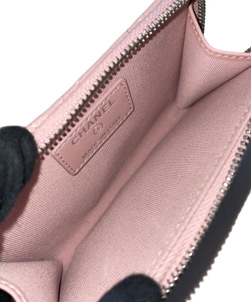 CHANEL（シャネル）CHANEL (シャネル) フラグメントケース　マトラッセ　キャビアスキン ピンクの古着・服飾アイテム