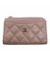 CHANEL（シャネル）の古着「フラグメントケース　マトラッセ　キャビアスキン」｜ピンク