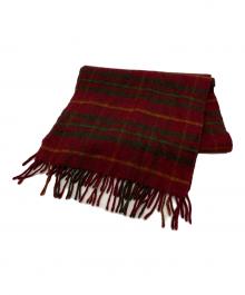 JOHNSTONS OF ELGIN（ジョンストンズオブエルガン）の古着「カシミヤマフラー」｜レッド