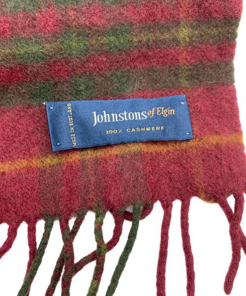 JOHNSTONS OF ELGIN（ジョンストンズオブエルガン）JOHNSTONS OF ELGIN (ジョンストンズオブエルガン) カシミヤマフラー レッドの古着・服飾アイテム