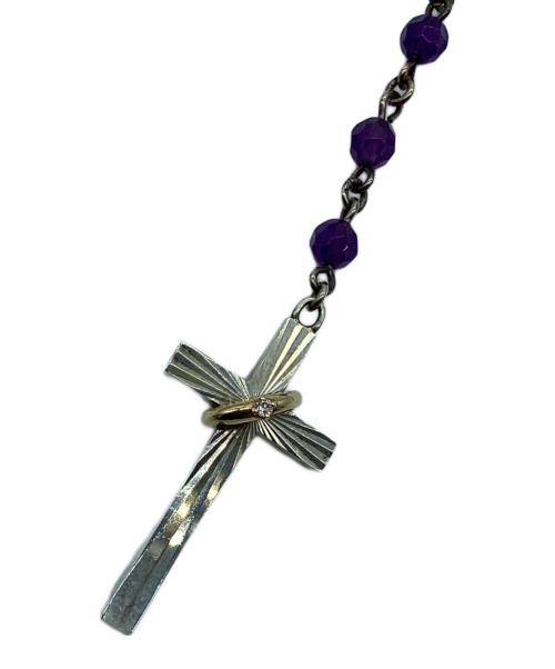 Enasoluna（エナソルーナ）Enasoluna (エナソルーナ) ロザリオトップネックレス パープルの古着・服飾アイテム