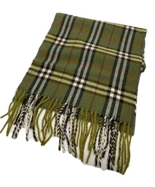 BURBERRY LONDON（バーバリーロンドン）BURBERRY LONDON (バーバリーロンドン) マフラー カーキ×ブラック 未使用品の古着・服飾アイテム