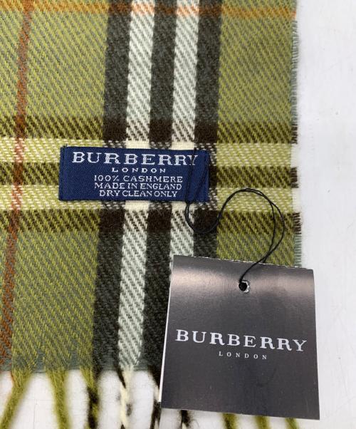 BURBERRY LONDON（バーバリーロンドン）BURBERRY LONDON (バーバリーロンドン) マフラー カーキ×ブラック 未使用品の古着・服飾アイテム