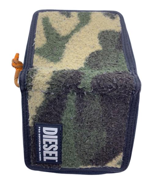 DIESEL（ディーゼル）DIESEL (ディーゼル) 2つ折り財布 カーキ×オレンジの古着・服飾アイテム