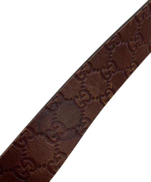 GUCCI（グッチ）GUCCI (グッチ) レザーベルト ブラウンの古着・服飾アイテム