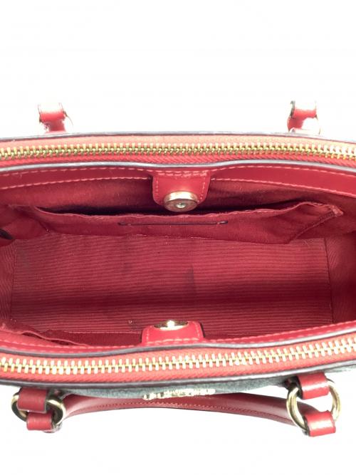 COACH（コーチ）COACH (コーチ) ハンドバッグ ブラウン×レッドの古着・服飾アイテム