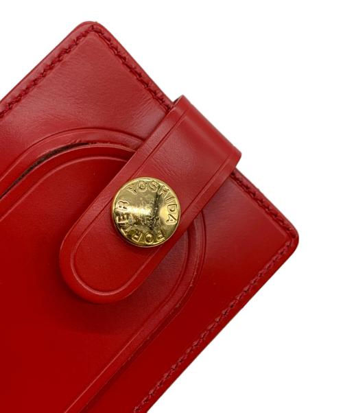 PORTER（ポーター）PORTER (ポーター) カードケース　レザーラゲッジラグ レッドの古着・服飾アイテム