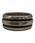 TIFFANY & Co.ティファニー アンド コー）の古着「グルーブドダブルラインリング」｜シルバー