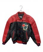 MAZIAR LEATHER GALLERYマジア・レザー・ギャラリー）の古着「レザージャケット」｜ブラック×レッド