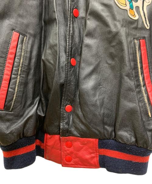 MAZIAR LEATHER GALLERY（マジア・レザー・ギャラリー）MAZIAR LEATHER GALLERY (マジア・レザー・ギャラリー) レザージャケット ブラック×レッド サイズ:Mの古着・服飾アイテム