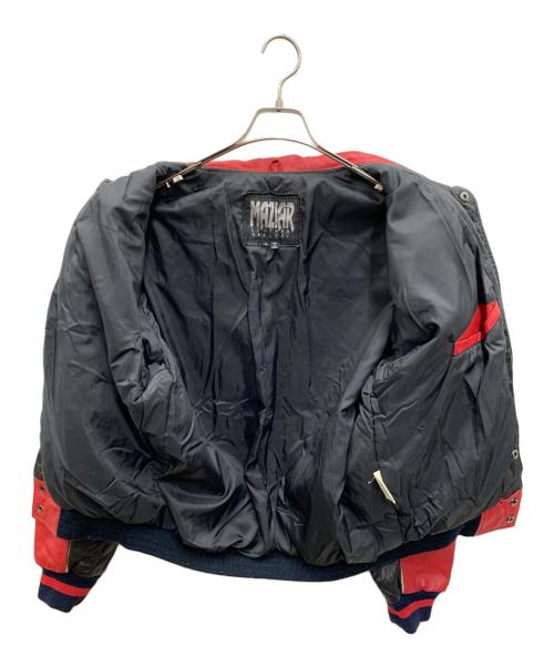 MAZIAR LEATHER GALLERY（マジア・レザー・ギャラリー）MAZIAR LEATHER GALLERY (マジア・レザー・ギャラリー) レザージャケット ブラック×レッド サイズ:Mの古着・服飾アイテム