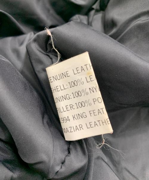 MAZIAR LEATHER GALLERY（マジア・レザー・ギャラリー）MAZIAR LEATHER GALLERY (マジア・レザー・ギャラリー) レザージャケット ブラック×レッド サイズ:Mの古着・服飾アイテム