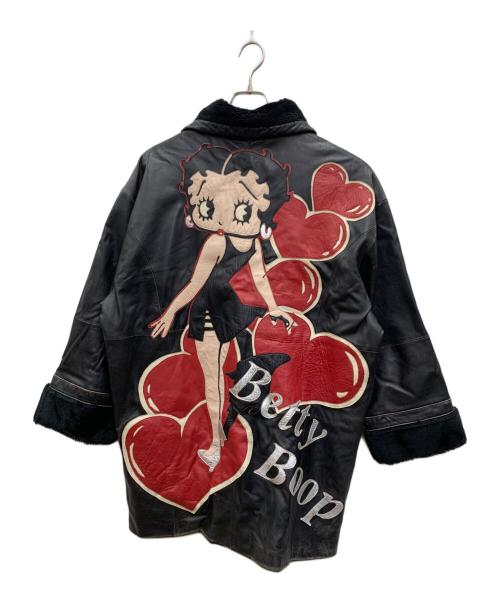 BETTY BOOP（ベティー・ブープ）BETTY BOOP (ベティー・ブープ) レザーコート ブラック サイズ:不明の古着・服飾アイテム