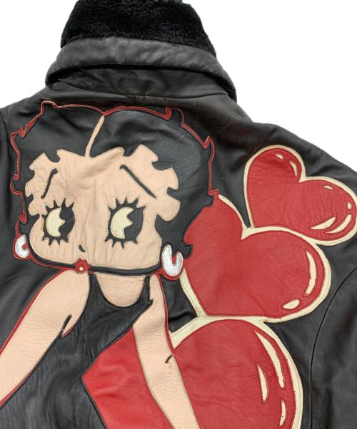 BETTY BOOP（ベティー・ブープ）BETTY BOOP (ベティー・ブープ) レザーコート ブラック サイズ:不明の古着・服飾アイテム