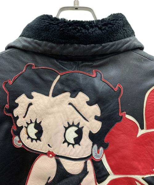 BETTY BOOP（ベティー・ブープ）BETTY BOOP (ベティー・ブープ) レザーコート ブラック サイズ:不明の古着・服飾アイテム