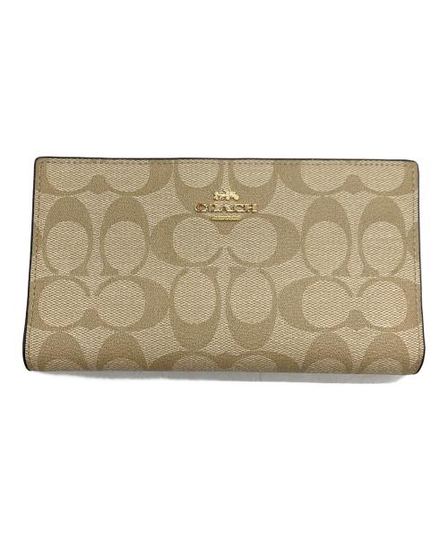 COACH（コーチ）COACH (コーチ) 長財布 ベージュの古着・服飾アイテム