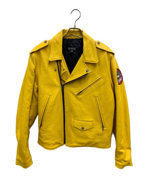POLO JEANS CO.（ポロジーンズカンパニー）POLO JEANS CO. (ポロジーンズカンパニー) レザージャケット イエロー サイズ:Sの古着・服飾アイテム