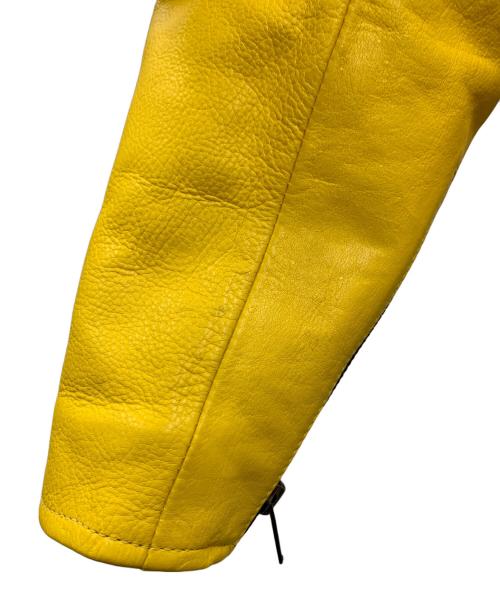 POLO JEANS CO.（ポロジーンズカンパニー）POLO JEANS CO. (ポロジーンズカンパニー) レザージャケット イエロー サイズ:Sの古着・服飾アイテム