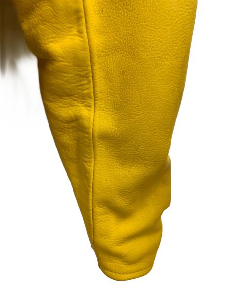 POLO JEANS CO.（ポロジーンズカンパニー）POLO JEANS CO. (ポロジーンズカンパニー) レザージャケット イエロー サイズ:Sの古着・服飾アイテム