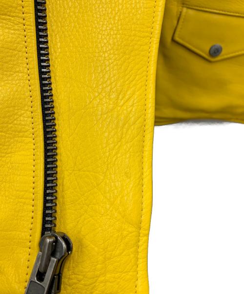 POLO JEANS CO.（ポロジーンズカンパニー）POLO JEANS CO. (ポロジーンズカンパニー) レザージャケット イエロー サイズ:Sの古着・服飾アイテム