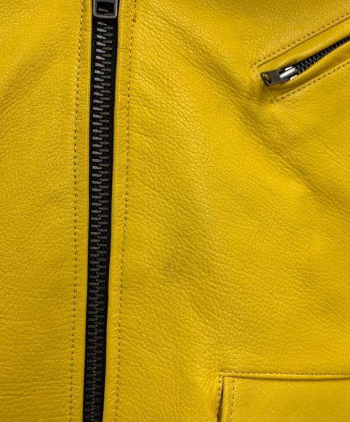POLO JEANS CO.（ポロジーンズカンパニー）POLO JEANS CO. (ポロジーンズカンパニー) レザージャケット イエロー サイズ:Sの古着・服飾アイテム