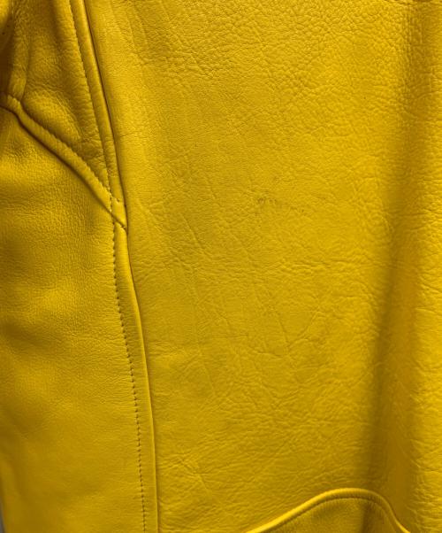 POLO JEANS CO.（ポロジーンズカンパニー）POLO JEANS CO. (ポロジーンズカンパニー) レザージャケット イエロー サイズ:Sの古着・服飾アイテム