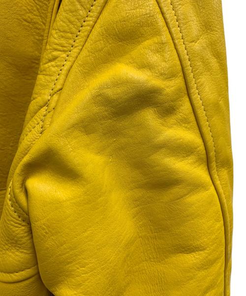 POLO JEANS CO.（ポロジーンズカンパニー）POLO JEANS CO. (ポロジーンズカンパニー) レザージャケット イエロー サイズ:Sの古着・服飾アイテム