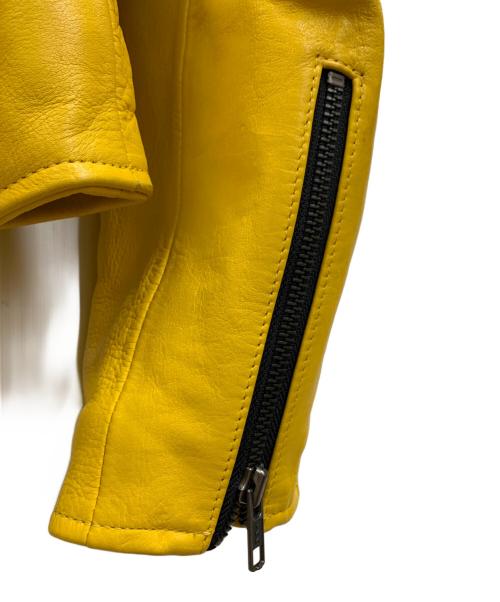 POLO JEANS CO.（ポロジーンズカンパニー）POLO JEANS CO. (ポロジーンズカンパニー) レザージャケット イエロー サイズ:Sの古着・服飾アイテム