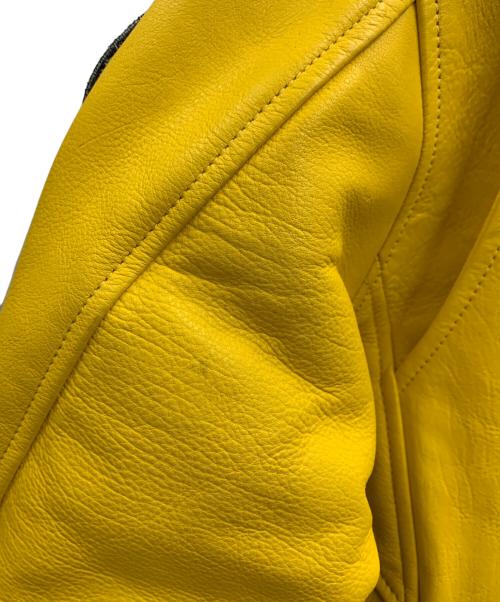 POLO JEANS CO.（ポロジーンズカンパニー）POLO JEANS CO. (ポロジーンズカンパニー) レザージャケット イエロー サイズ:Sの古着・服飾アイテム