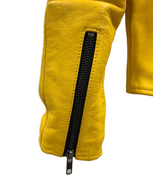 POLO JEANS CO.（ポロジーンズカンパニー）POLO JEANS CO. (ポロジーンズカンパニー) レザージャケット イエロー サイズ:Sの古着・服飾アイテム