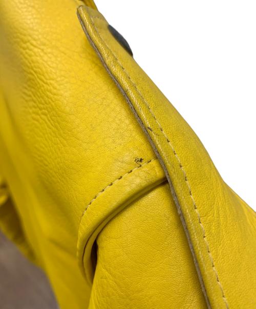 POLO JEANS CO.（ポロジーンズカンパニー）POLO JEANS CO. (ポロジーンズカンパニー) レザージャケット イエロー サイズ:Sの古着・服飾アイテム