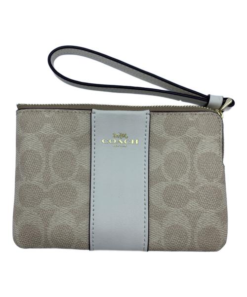 COACH（コーチ）COACH (コーチ) ポーチ ベージュの古着・服飾アイテム
