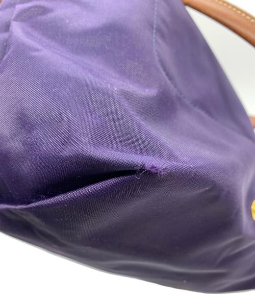 LONGCHAMP（ロンシャン）LONGCHAMP (ロンシャン) ハンドバッグ ネイビー×ブラウンの古着・服飾アイテム