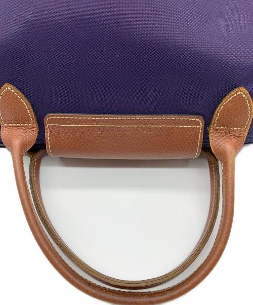LONGCHAMP（ロンシャン）LONGCHAMP (ロンシャン) ハンドバッグ ネイビー×ブラウンの古着・服飾アイテム