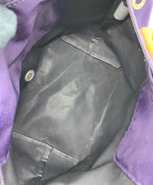 LONGCHAMP（ロンシャン）LONGCHAMP (ロンシャン) ハンドバッグ ネイビー×ブラウンの古着・服飾アイテム