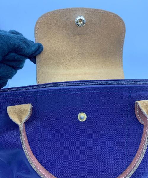 LONGCHAMP（ロンシャン）LONGCHAMP (ロンシャン) ハンドバッグ ネイビー×ブラウンの古着・服飾アイテム