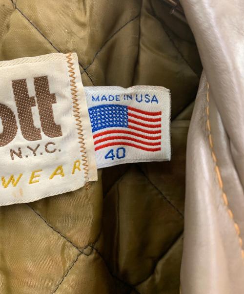 Schott（ショット）Schott (ショット) レザージャケット ブラウン サイズ:40の古着・服飾アイテム