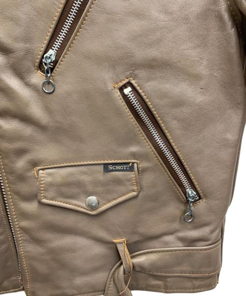 Schott（ショット）Schott (ショット) レザージャケット ブラウン サイズ:40の古着・服飾アイテム